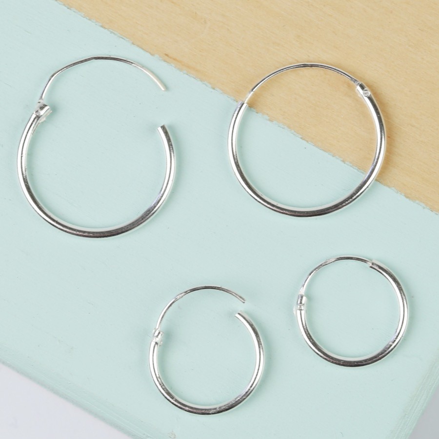 Small Sterling Silver Hoop Earrings