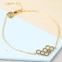 Gold Honeycomb Bracelet