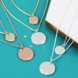 Lisa Angel Ladies' Personalised Double Chain Disc Charm Necklace