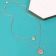 Personalised Double Chain Disc Charm Necklace