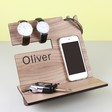 Lisa Angel Men's Personalised Wooden Accessory Stand