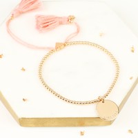 Personalised Dainty Links Bracelet with Name Disc