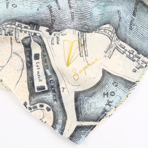 Ladies' Personalised Vintage London Map Scarf