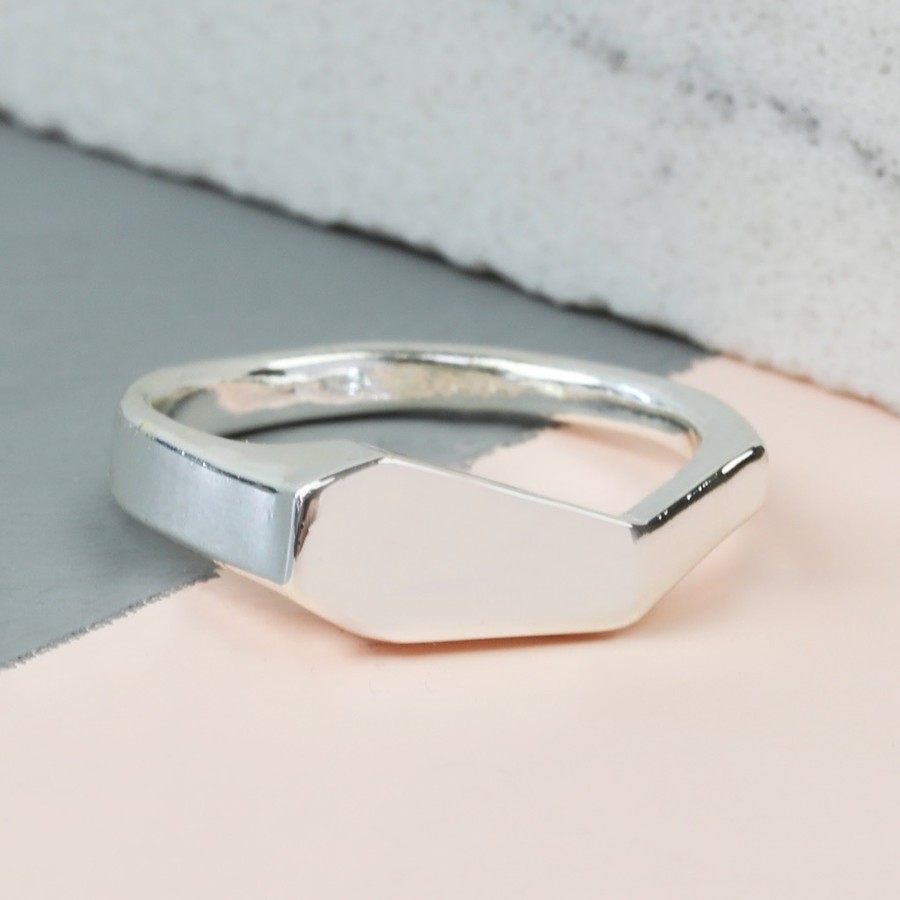 Silver Geometric Ring | Ladies' Jewellery | Lisa Angel