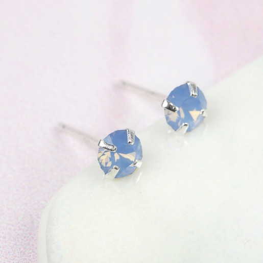 blue swarovski crystal earrings