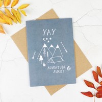 'Adventure Awaits' Greeting Card