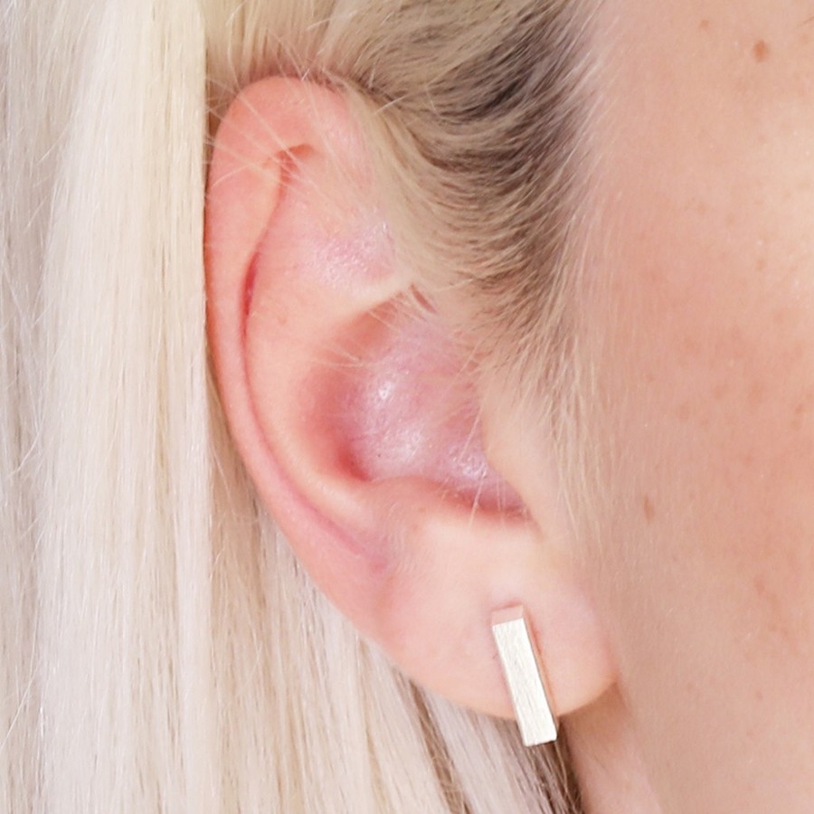 Rose Gold Bar Earrings Jewellery Lisa Angel