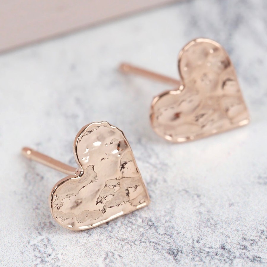 rose gold and silver earrings