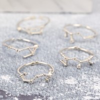 Adjustable Sterling Silver Constellation Ring