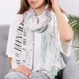 Lisa Angel Ladies' Unique Illustrated Norwich Map Scarf