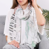 Illustrated Norwich Map Scarf