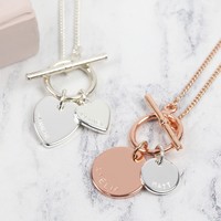 Personalised Toggle and Charm Necklace