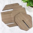 Men's Personalised Wooden Hexagonal Accessory Stand