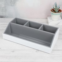Stackers Glass Cosmetic Caddy in White