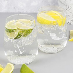 Personalised 'Under the Sea' Glass Tumbler