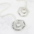 Ladies' Personalised Sterling Silver Geometric Pendant Necklace