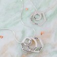 Lisa Angel Unisex Personalised Sterling Silver Geometric Pendant Necklace