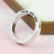Lisa Angel Personalised Bold Sterling Silver Band Ring - for mum