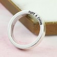 Personalised Bold Sterling Silver Band Ring - couple personalisation