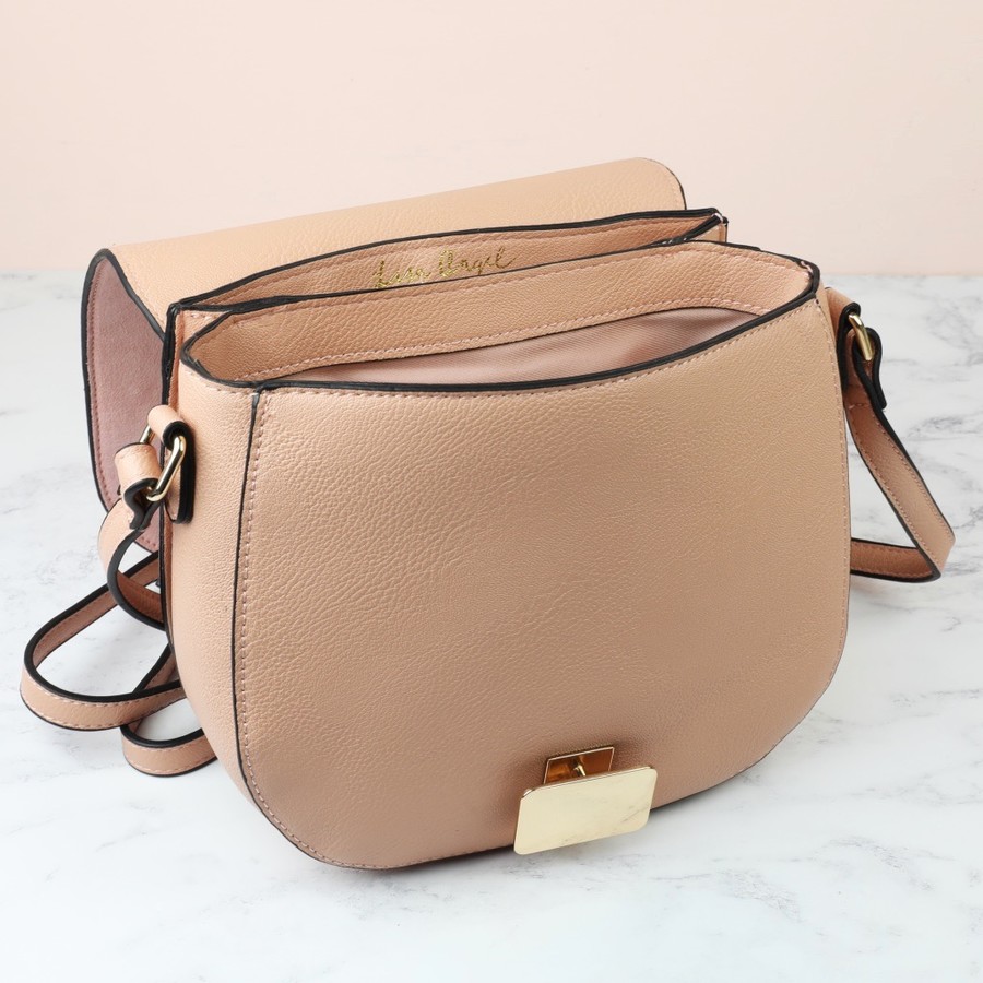 blush leather purse