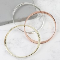 Personalised Twisted Bangle