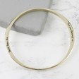 Ladies' Personalised Twisted Bangle in Gold
