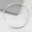 Ladies' Personalised Twisted Bangle in Silver