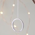 Lisa Angel Personalised Geometric Hanging Circle Decoration in Silver