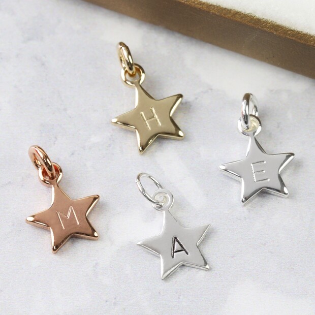 Personalised Star Bracelet Charm Personalised Star Bracelet Charm