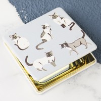 Watercolour Cats Compact Mirror
