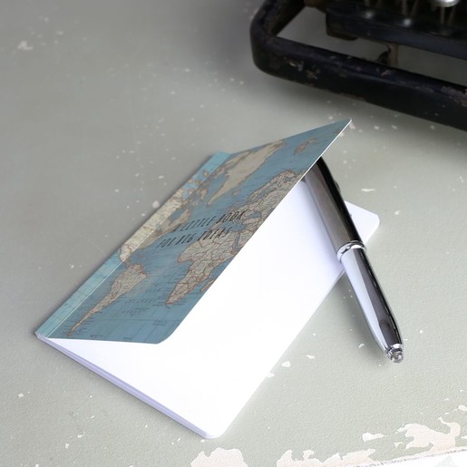 Vintage Map Pocket Notebook Sass & Belle Stationery Lisa Angel