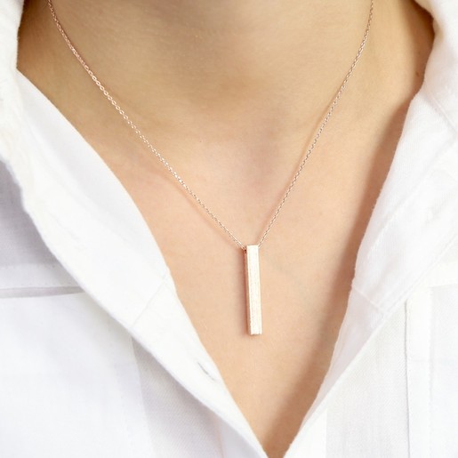 Personalised Solid 9ct Rose Gold Bar 