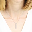 Lisa Angel Ladies' Personalised Sterling Silver Bar Necklace