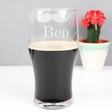 Lisa Angel Engraved Personalised Name Moustache Pint Glass