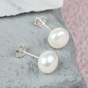 Ivory Sterling Silver Freshwater Pearl Earrings
