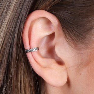 Sterling Silver Leaf Ear Cuff