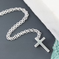 Sterling Silver Cross Pendant Necklace