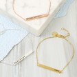 Lisa Angel Ladies' Engraved Personalised Horizontal Bar Bracelets