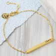 Lisa Angel Ladies' Personalised Gold Horizontal Bar Bracelet