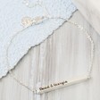 Ladies' Personalised Lisa Angel Silver Horizontal Bar Bracelet