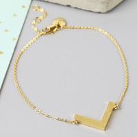Gold Chevron Bracelet