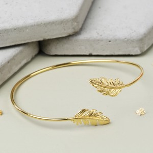 Gold Feather Bangle