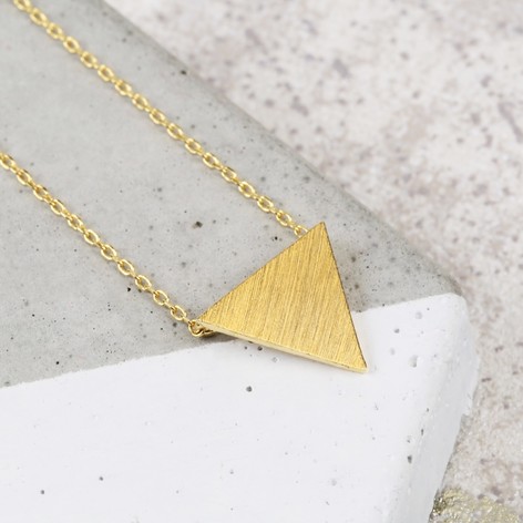 Gold Triangle Necklace | Ladies' Geometric Jewellery | Lisa Angel