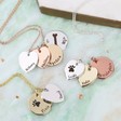 Mixed Metal Guardian Angel Disc Charm 3mm Bead Bracelet
