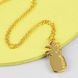 Personalised Gold Pineapple Pendant Necklace