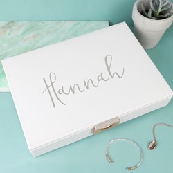 Personalised Stackers White Classic Jewellery Box Lid