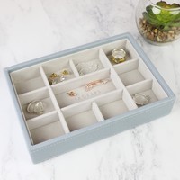 Stackers Mini 11 Section Jewellery Tray in Blue