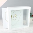 Personalised Carved Initials Memories Box Frame
