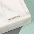 Ladies' Personalised Sterling Silver Horizontal Bar Necklace