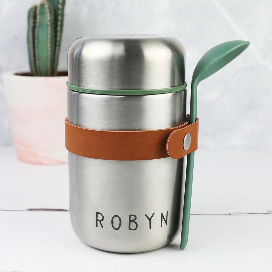 soup flask with spoon